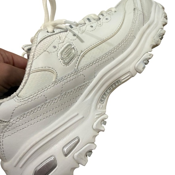 Skechers DLites Athletic Running Lace Up Shoe Womens Size 7.5 White Wow! - Picture 10 of 10